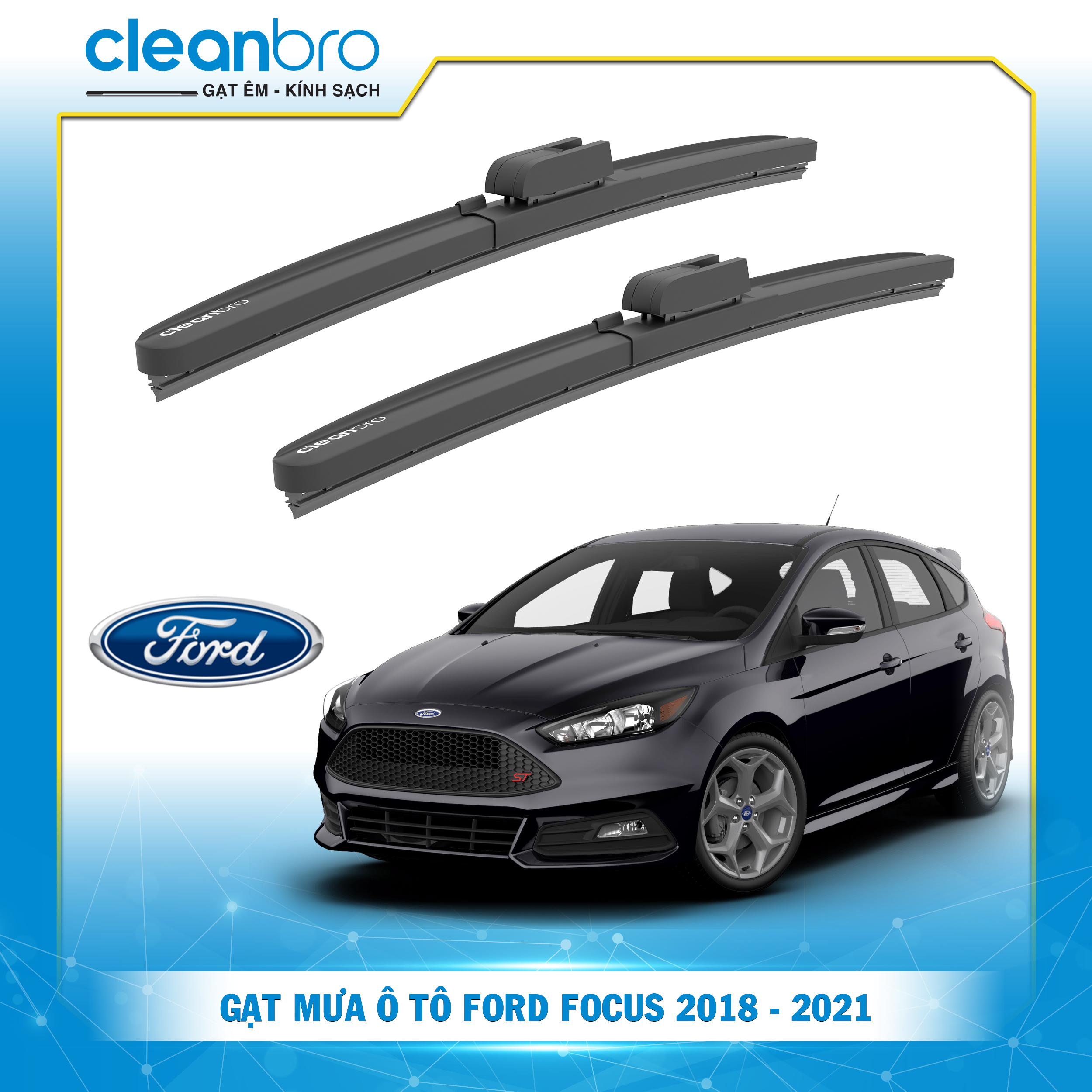 Gạt mưa ô tô hiệu ứng lá sen Ford Focus [2018-2021]